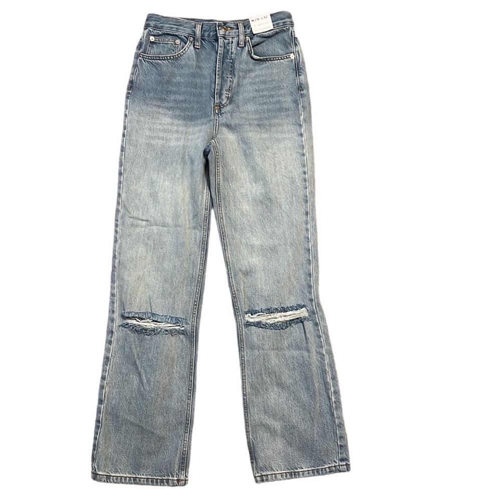 TOPSHOP NWT Distressed High Rise Light Wash Jeans Women’s Size 6 (28 x 32)